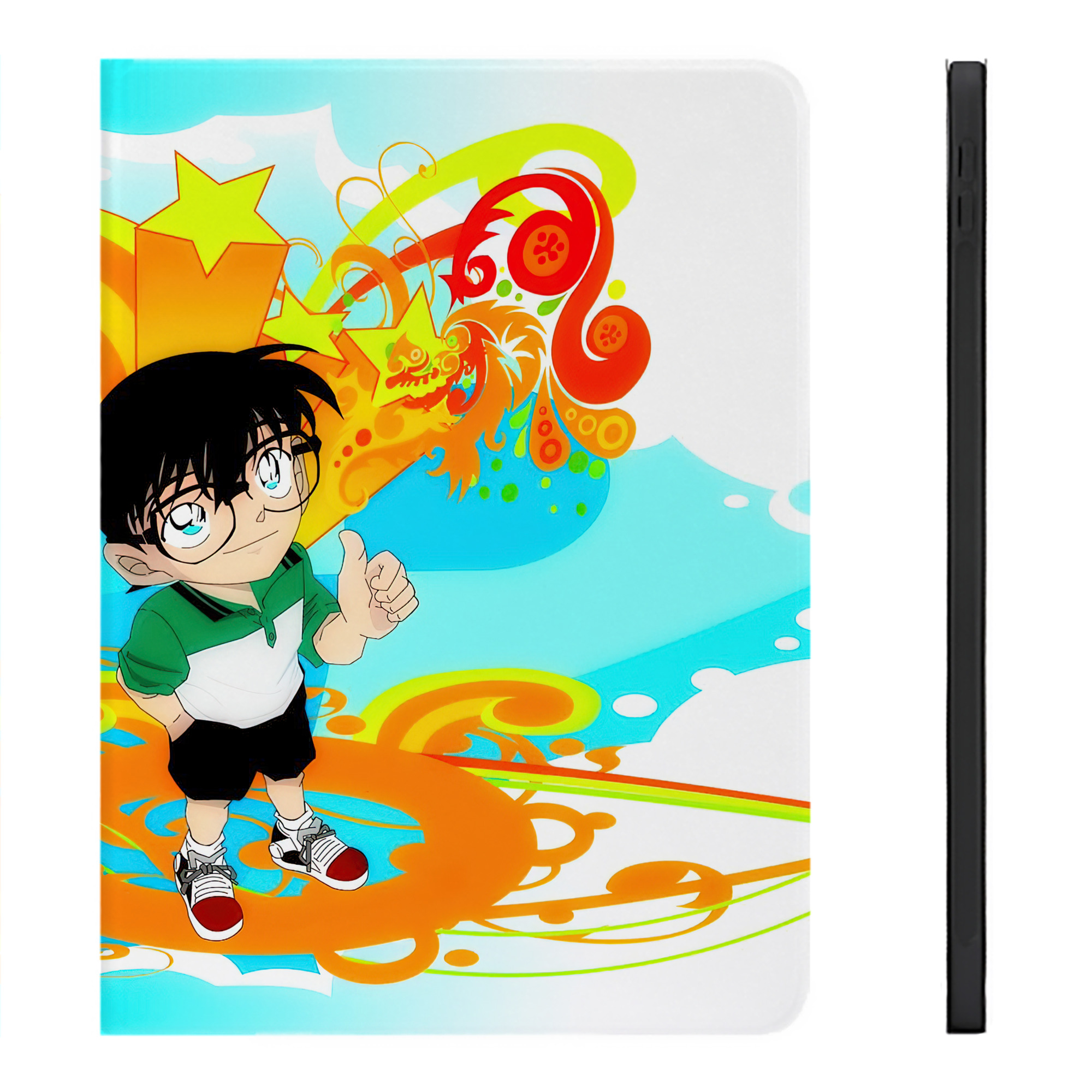 （画像用） 名探偵コナン Detective Conan IPadケース ペンホルダー付き ブックスタイルデザイン